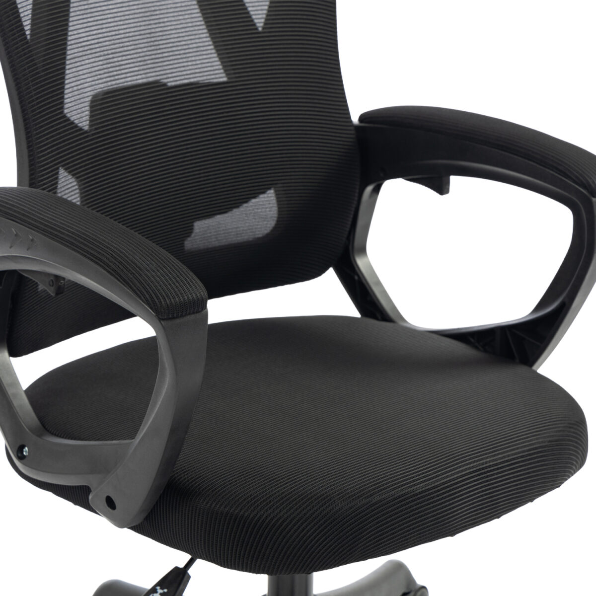 ΚΑΡΕΚΛΑ ΓΡΑΦΕΙΟΥ FRANTIC HM1224.01 ΜΑΥΡO MESH & ΠΟΛΥΠΡΟΠΥΛΕΝΙΟ 60x60x134Υεκ - Image 8