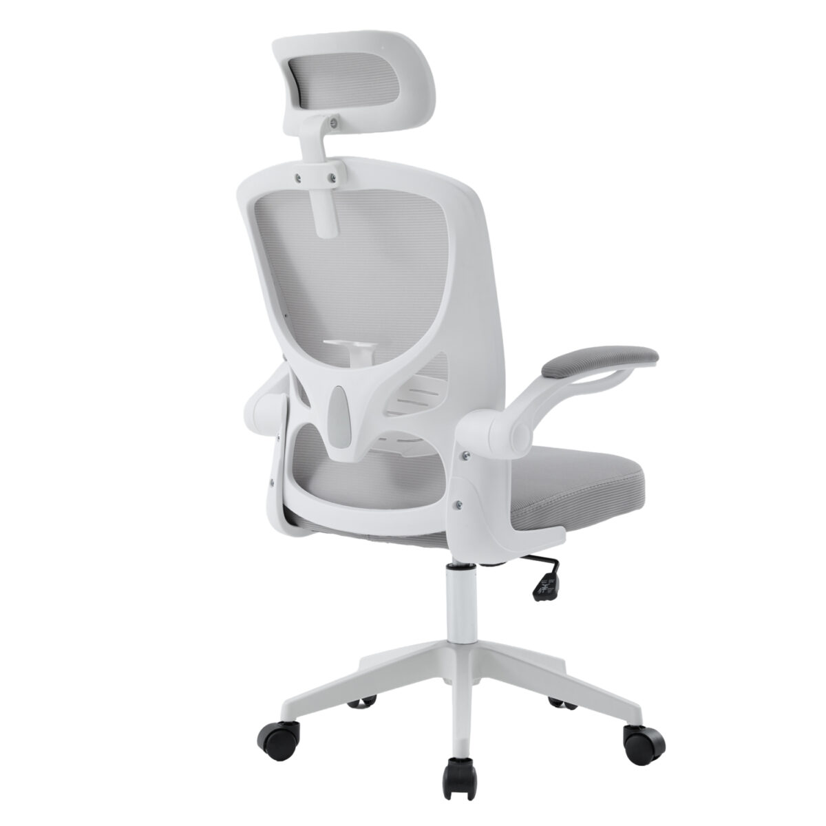 ΚΑΡΕΚΛΑ ΓΡΑΦΕΙΟΥ FLOATER HM1230.02 ΛΕΥΚΟ PP--ΑΝΟΙΧΤΟ ΓΚΡΙ MESH 62x62x106-116Υεκ - Image 5
