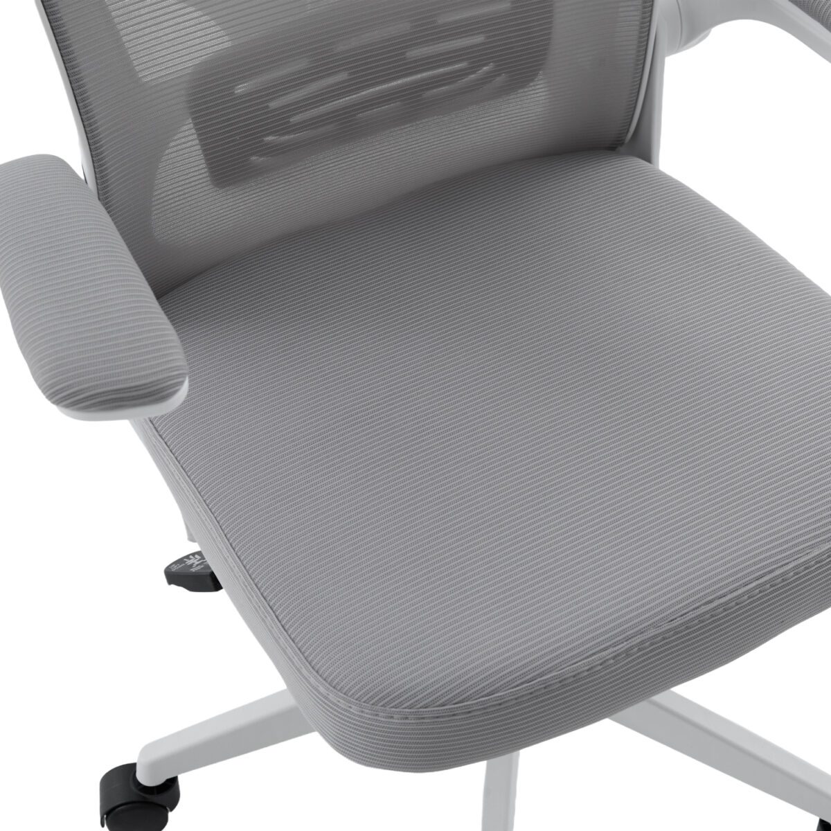 ΚΑΡΕΚΛΑ ΓΡΑΦΕΙΟΥ FLOATER HM1230.02 ΛΕΥΚΟ PP--ΑΝΟΙΧΤΟ ΓΚΡΙ MESH 62x62x106-116Υεκ - Image 8