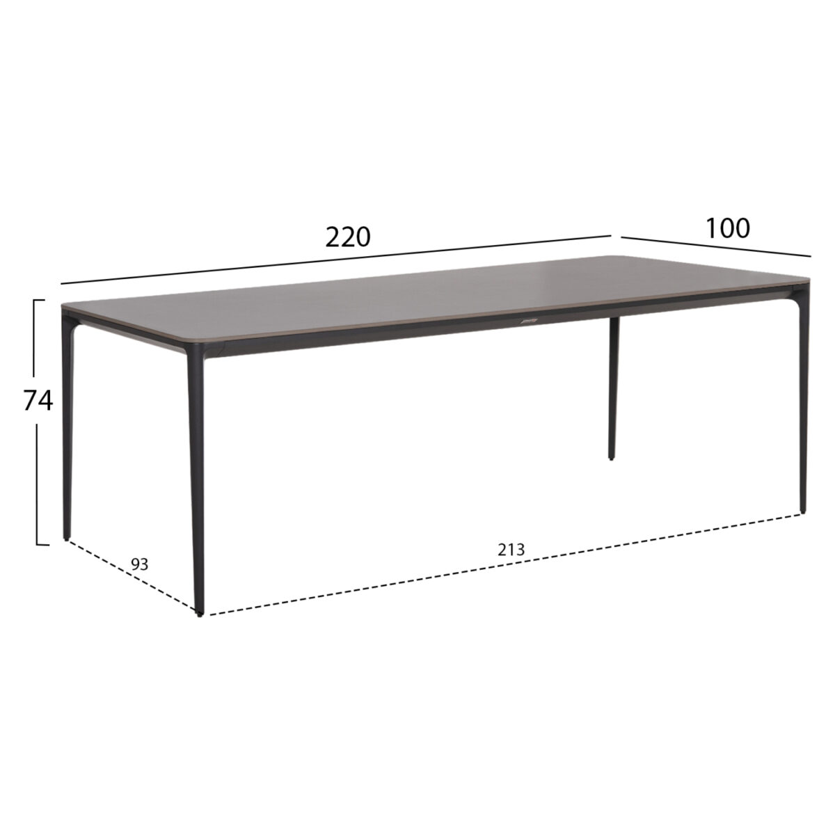 ΣΕΤ ΤΡΑΠΕΖΑΡΙΑΣ 9ΤΜΧ STAD HM10865.01 ΓΚΡΙ ΑΛΟΥΜΙΝΙΟ-SINTERED STONE TOP-OLEFIN - Image 3
