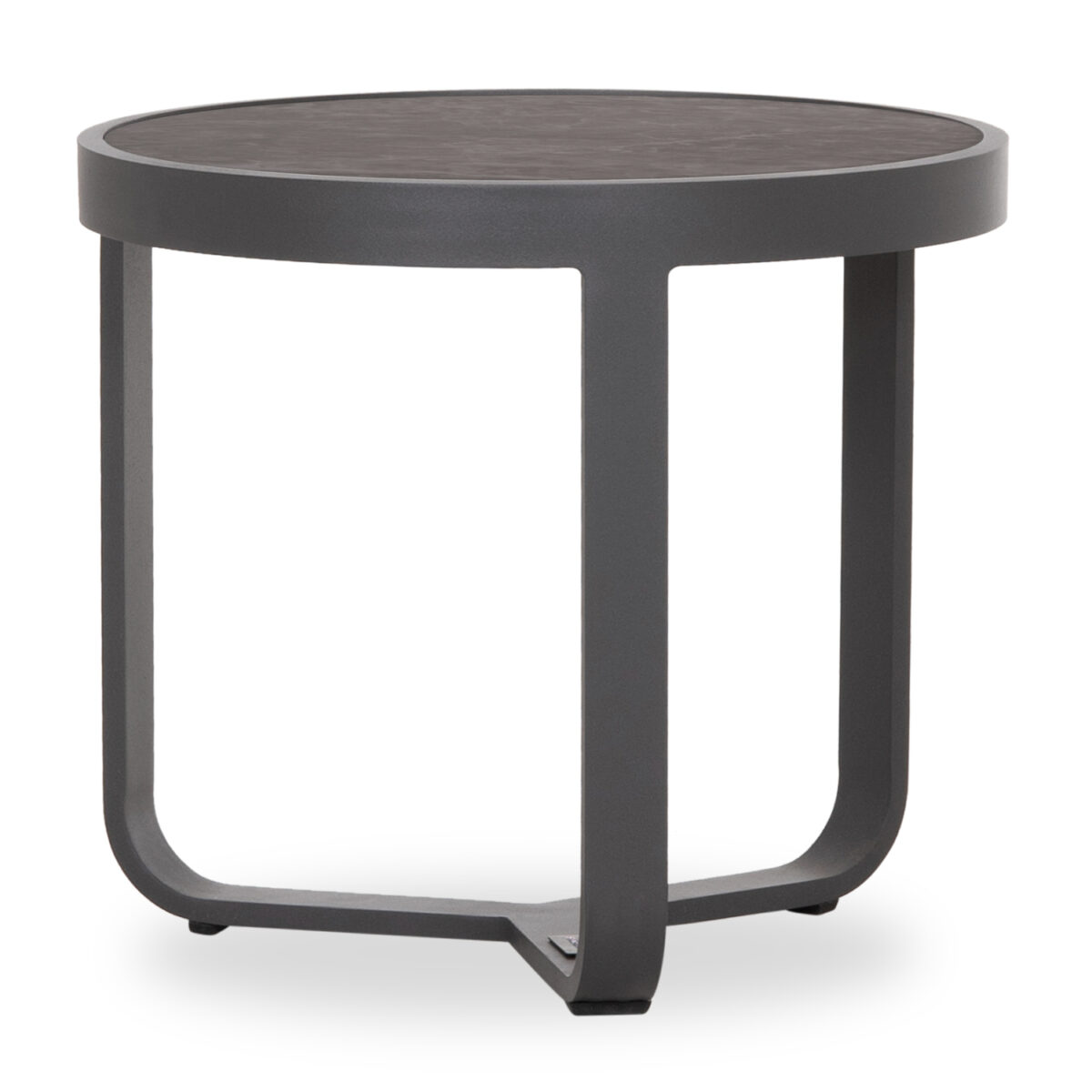 ΤΡΑΠΕΖΑΚΙ ΑΛΟΥΜΙΝΙΟΥ DEVIOUS SM6440.01 ΑΝΘΡΑΚΙ--ΓΚΡΙ SINTERED STONE TOP Φ45x41Υεκ.