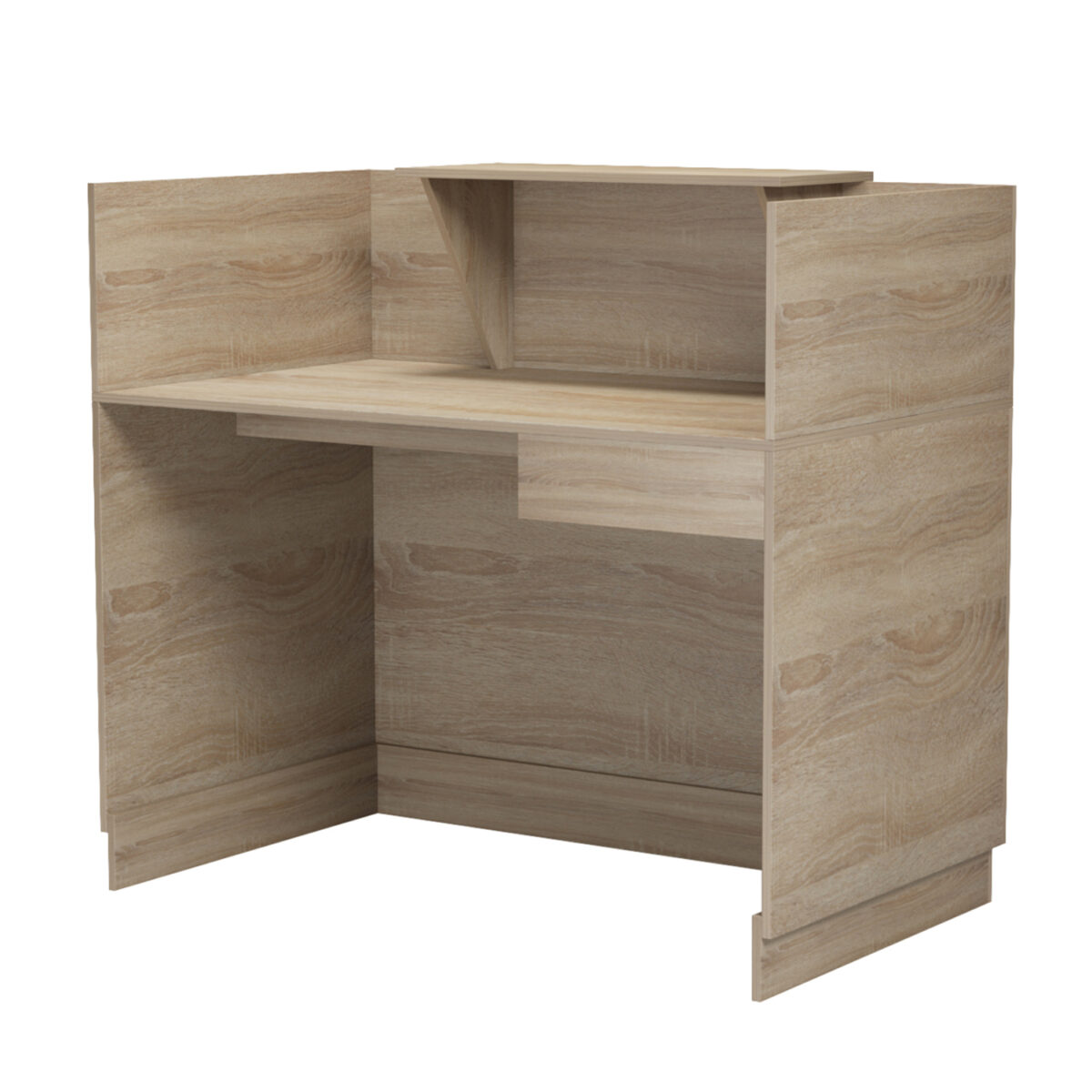 ΓΡΑΦΕΙΟ ΥΠΟΔΟΧΗΣ (RECEPTION) BARRY HM2152.01 ΜΕΛΑΜΙΝΗ ΣΕ SONAMA 120x70x110Υεκ. - Image 6