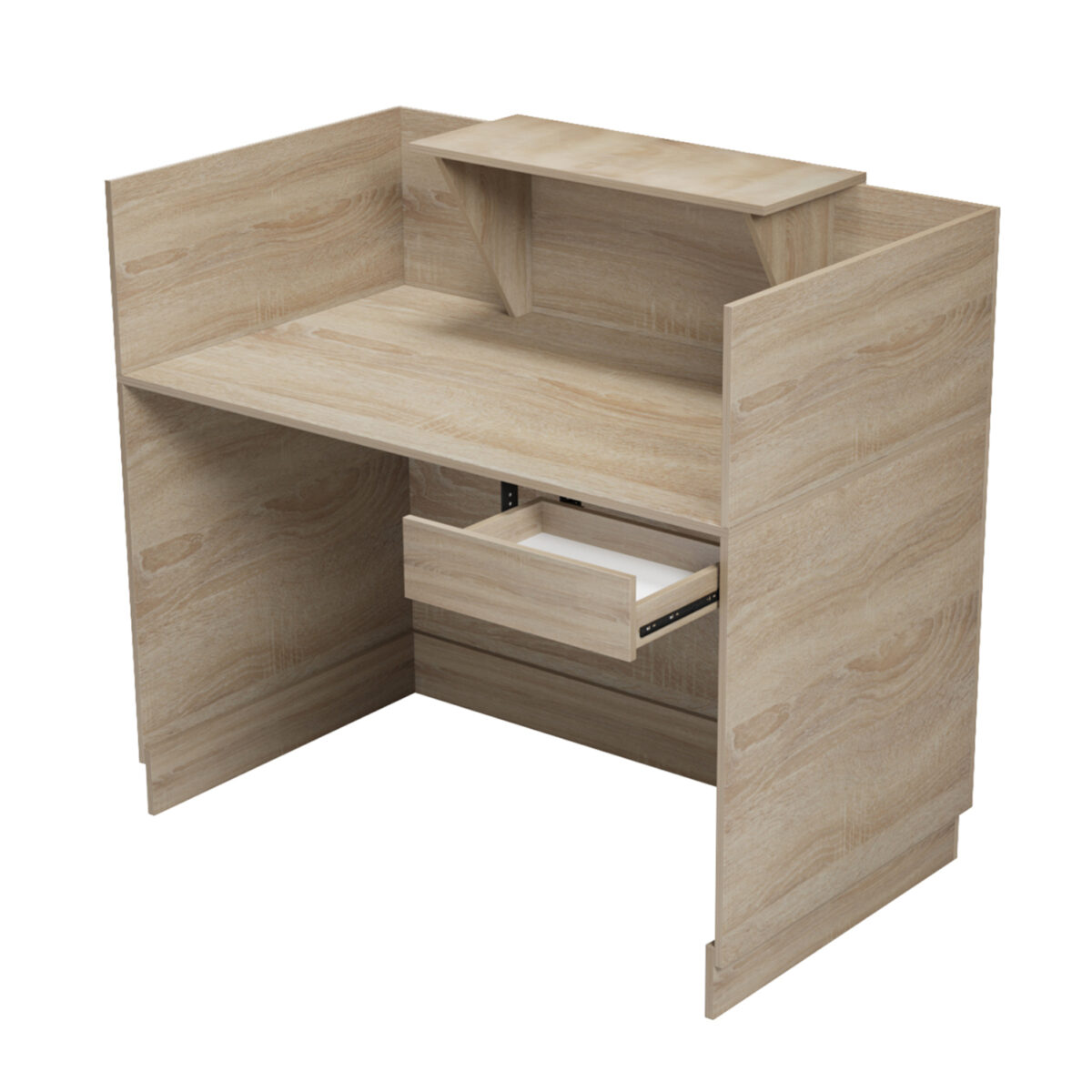 ΓΡΑΦΕΙΟ ΥΠΟΔΟΧΗΣ (RECEPTION) BARRY HM2152.01 ΜΕΛΑΜΙΝΗ ΣΕ SONAMA 120x70x110Υεκ. - Image 7