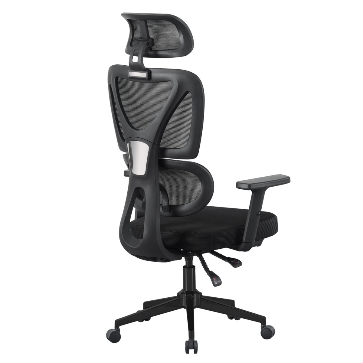 ΚΑΡΕΚΛΑ ΓΡΑΦΕΙΟΥ NOVAR HM1218.01 ΜΑΥΡO MESH--ΒΑΣΗ PP 51x49x121-129Υεκ - Image 5