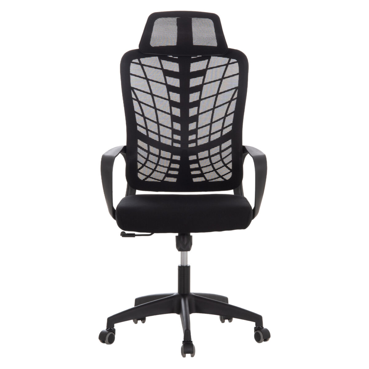 ΚΑΡΕΚΛΑ ΓΡΑΦΕΙΟΥ ELVAR HM1219.01 ΜΑΥΡO MESH--ΒΑΣΗ ΠΟΛΥΠΡΟΠΥΛΕΝΙΟΥ 63x56x125Υεκ - Image 3