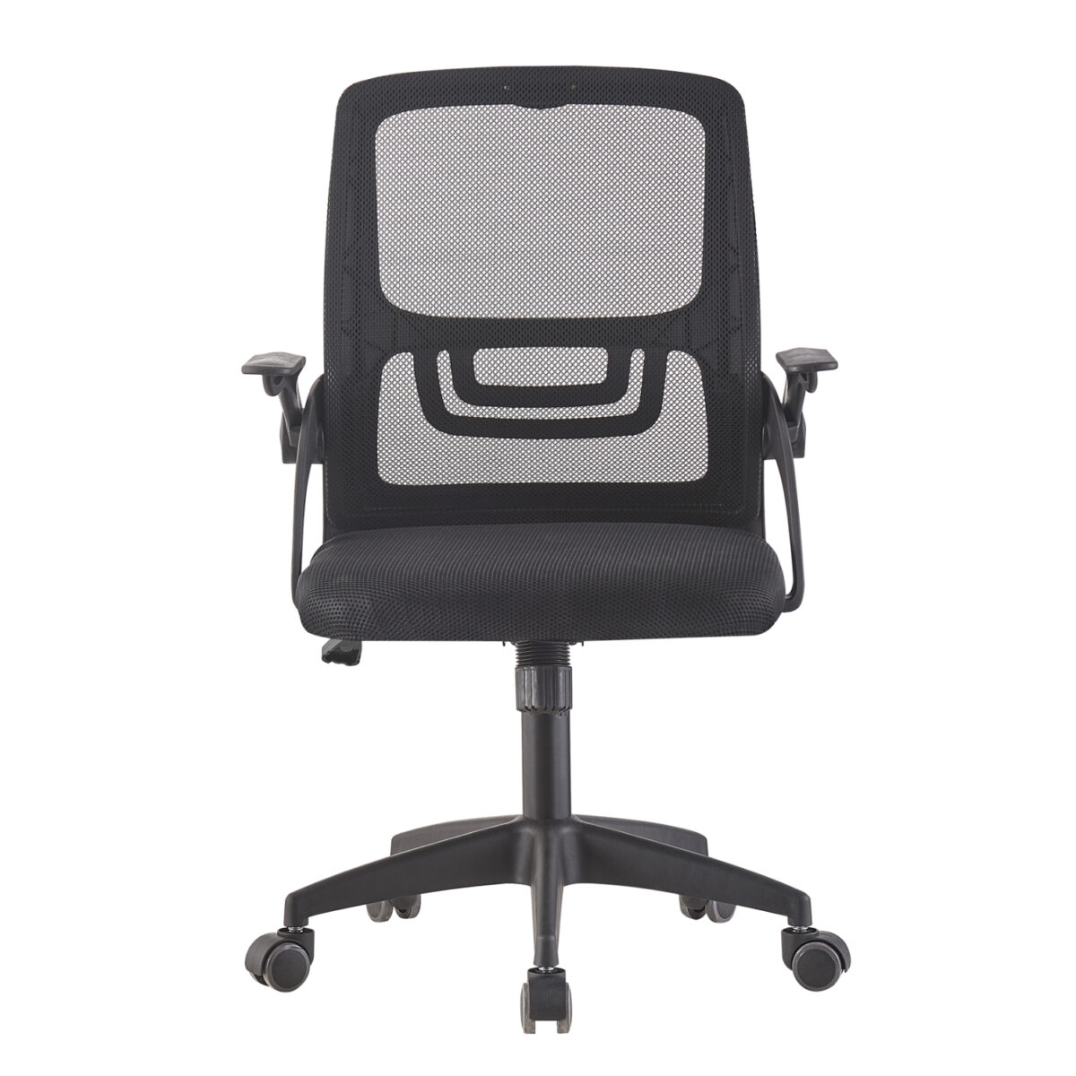 ΚΑΡΕΚΛΑ ΓΡΑΦΕΙΟΥ NETTIS HM1220.01 ΜΑΥΡO MESH-ΒΑΣΗ ΠΟΛΥΠΡΟΠΥΛΕΝΙΟΥ 47x47x109-119Υεκ - Image 2