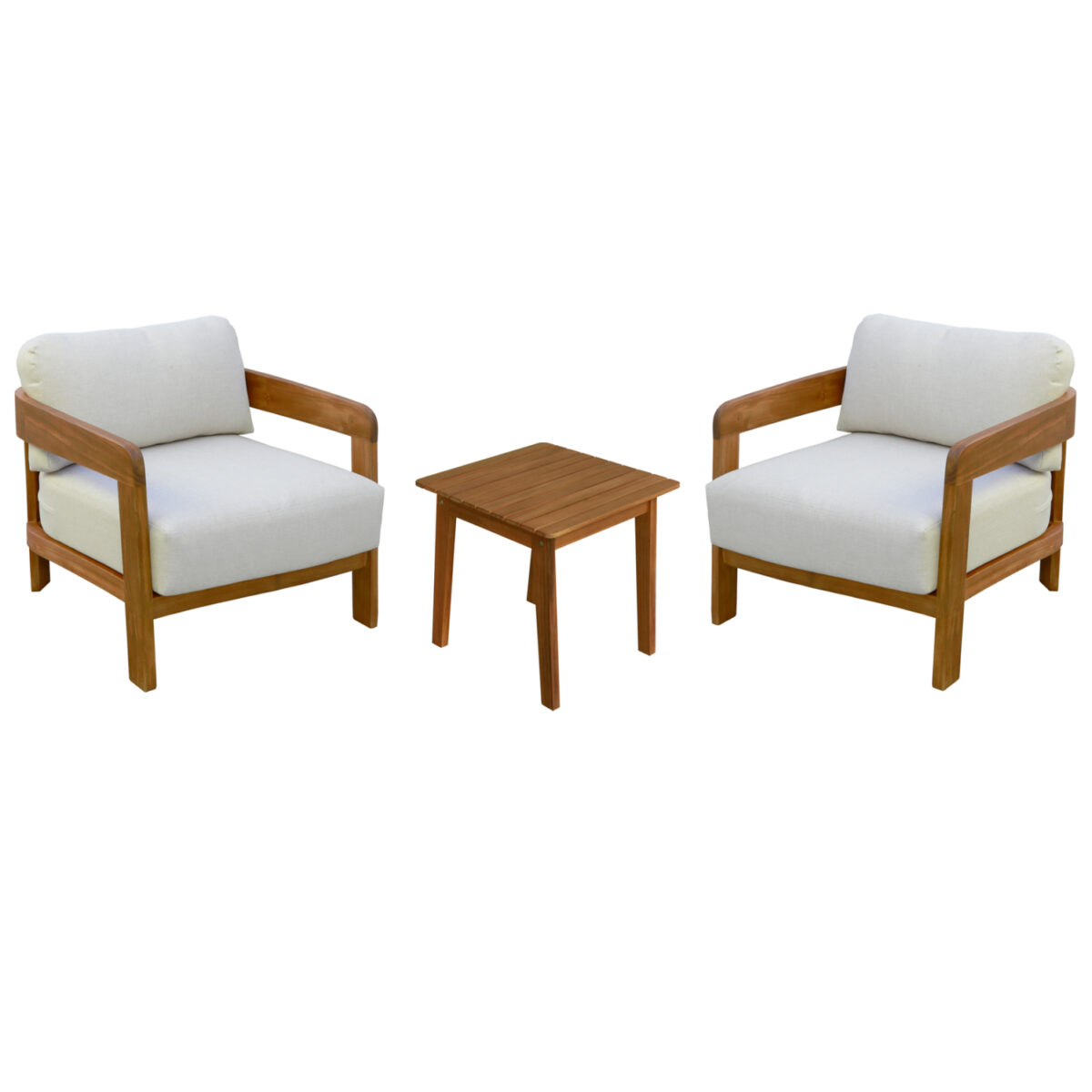 LOUNGE ΣΕΤ SOLARA HM10892 ΤΡΑΠΕΖΑΚΙ & 2 ΠΟΛΥΘΡΟΝΕΣ--ΞΥΛΟ ΑΚΑΚΙΑΣ--ΕΚΡΟΥ ΜΑΞΙΛΑΡΙΑ