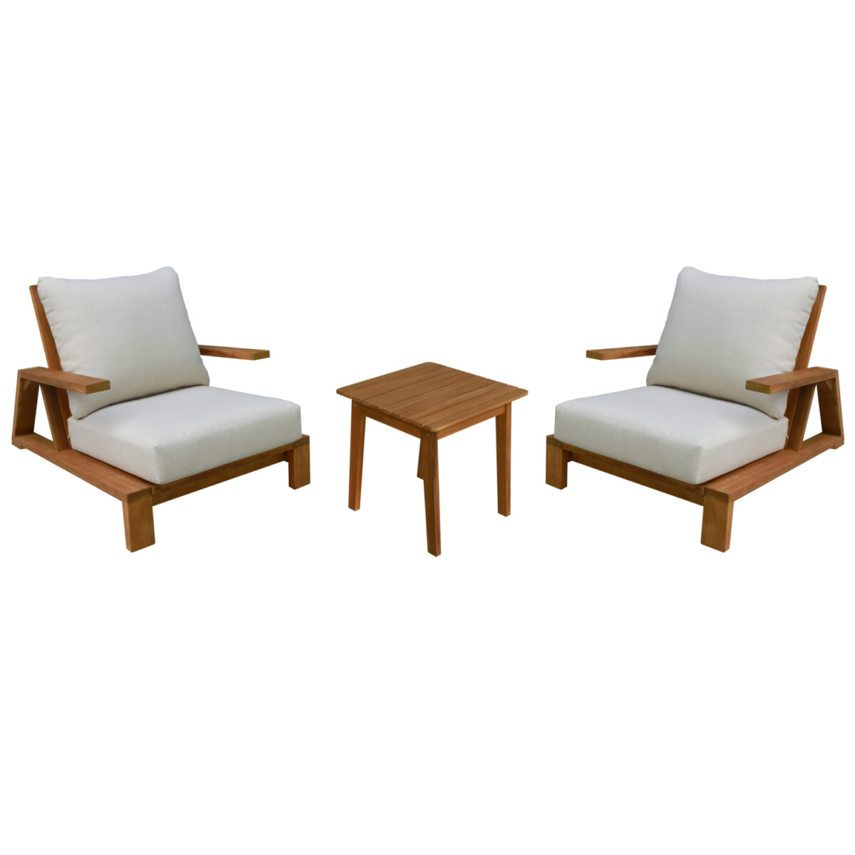 LOUNGE ΣΕΤ MIREX HM10893 ΤΡΑΠΕΖΑΚΙ & 2 ΠΟΛΥΘΡΟΝΕΣ--ΞΥΛΟ ΑΚΑΚΙΑΣ--ΕΚΡΟΥ ΜΑΞΙΛΑΡΙΑ