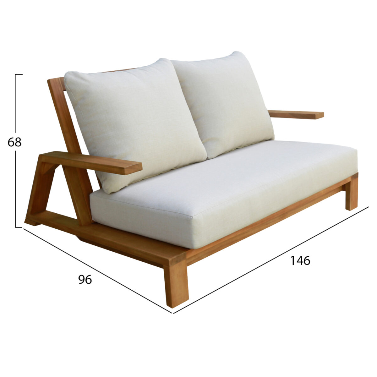 ΣΕΤ ΣΑΛΟΝΙ LOUNGE 4ΤΜΧ MIREX HM6521 ΞΥΛΟ ΑΚΑΚΙΑΣ--ΠΟΛΥΕΣΤΕΡΙΚΑ ΜΑΞΙΛΑΡΙΑ ΕΚΡΟΥ - Image 2