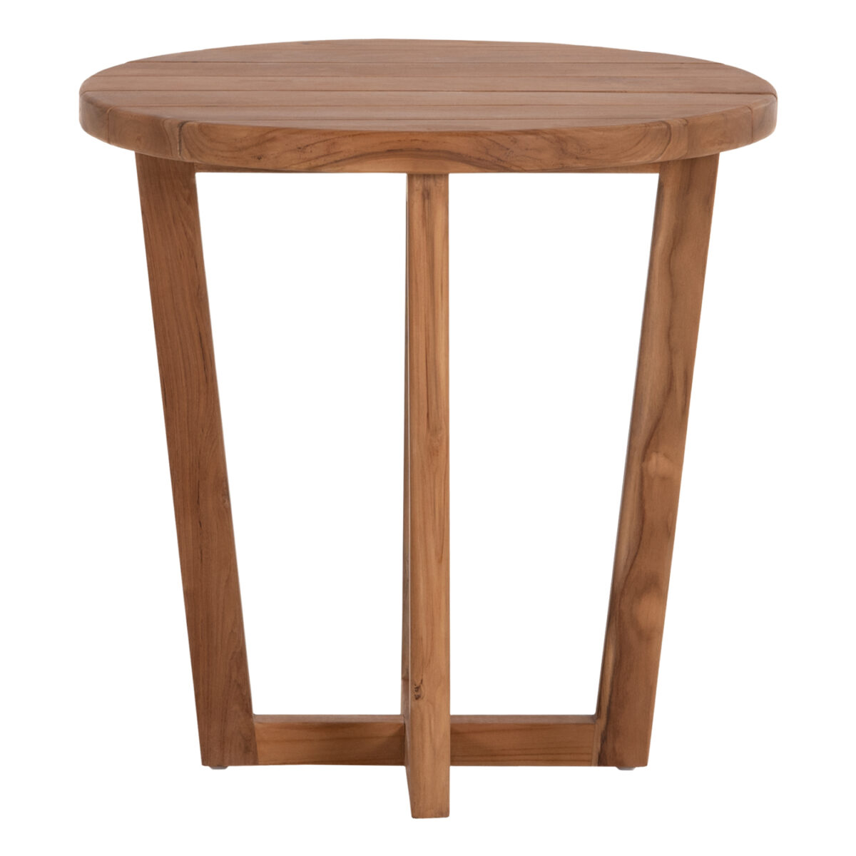 ΤΡΑΠΕΖΙ ΜΕΣΗΣ ΣΤΡΟΓΓΥΛΟ KOLIN HM6650 ΞΥΛΟ TEAK ΦΥΣΙΚΟ Φ65x65Υεκ. - Image 3