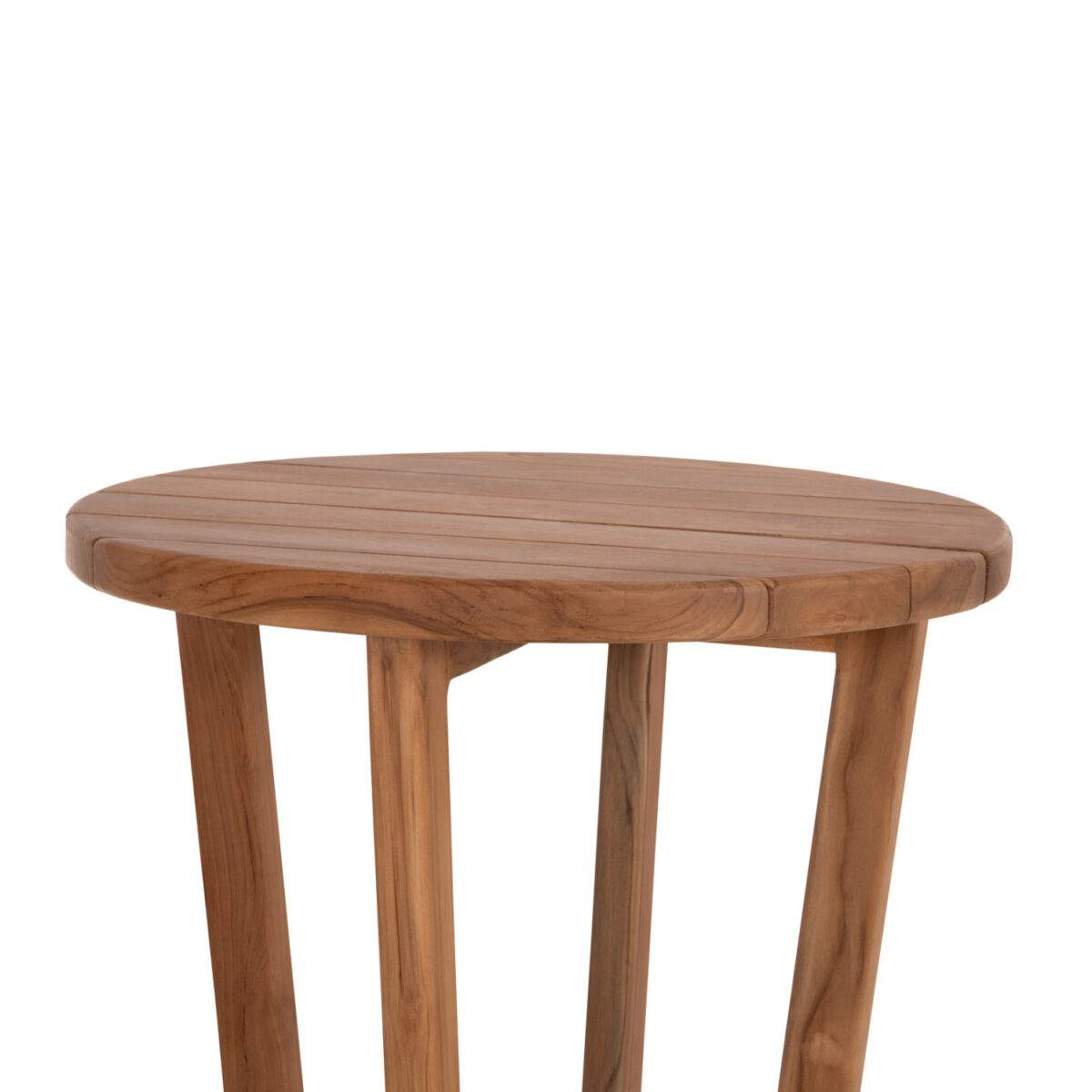 ΤΡΑΠΕΖΙ ΜΕΣΗΣ ΣΤΡΟΓΓΥΛΟ KOLIN HM6650 ΞΥΛΟ TEAK ΦΥΣΙΚΟ Φ65x65Υεκ. - Image 5