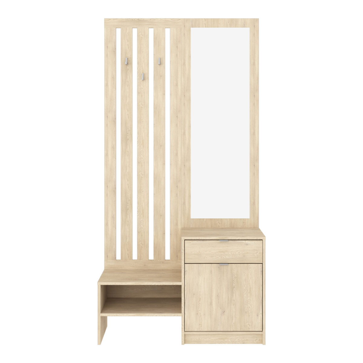 Έπιπλο εισόδου με καθρέπτη Citra  sonoma 100x34.3x199.5εκ - Image 2