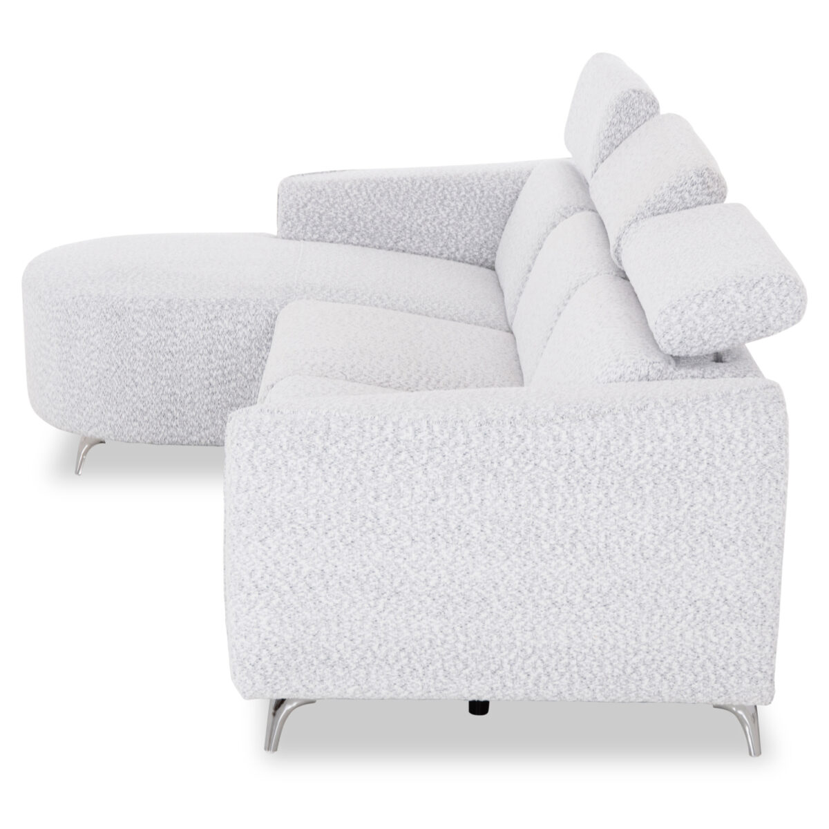 ΚΑΝΑΠΕΣ ΑΡΙΣΤΕΡΗ ΓΩΝΙΑ 3Θ ΜΕ RECLINE VALENTE HM3317.01L ΑΝΟΙΧΤΟ ΓΚΡΙ ΥΦΑΣΜΑ 275x160x104Yεκ - Image 4