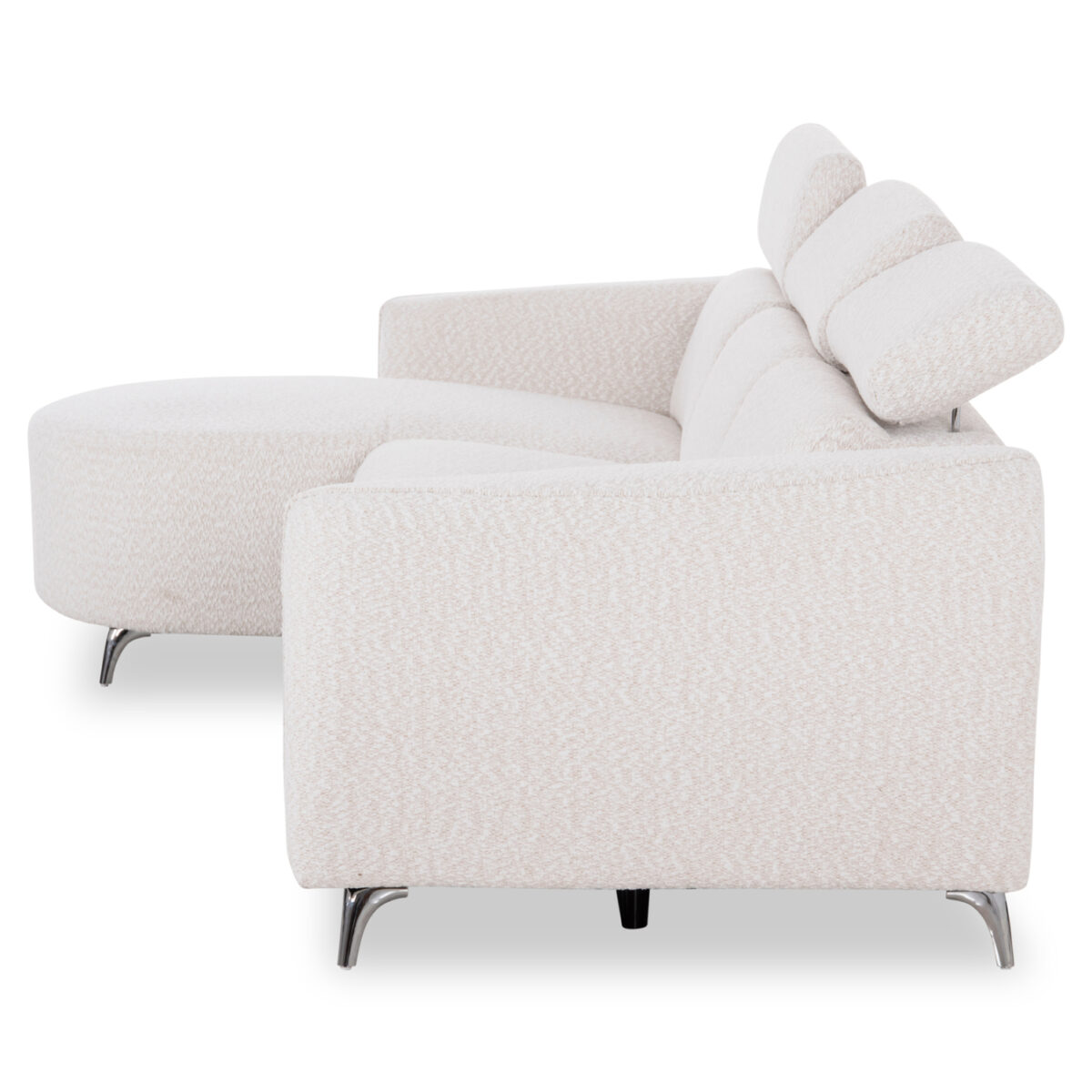 ΚΑΝΑΠΕΣ ΑΡΙΣΤΕΡΗ ΓΩΝΙΑ 3Θ ΜΕ RECLINE VALENTE HM3317.02L ΜΠΕΖ ΥΦΑΣΜΑ 275x160x104Yεκ - Image 4