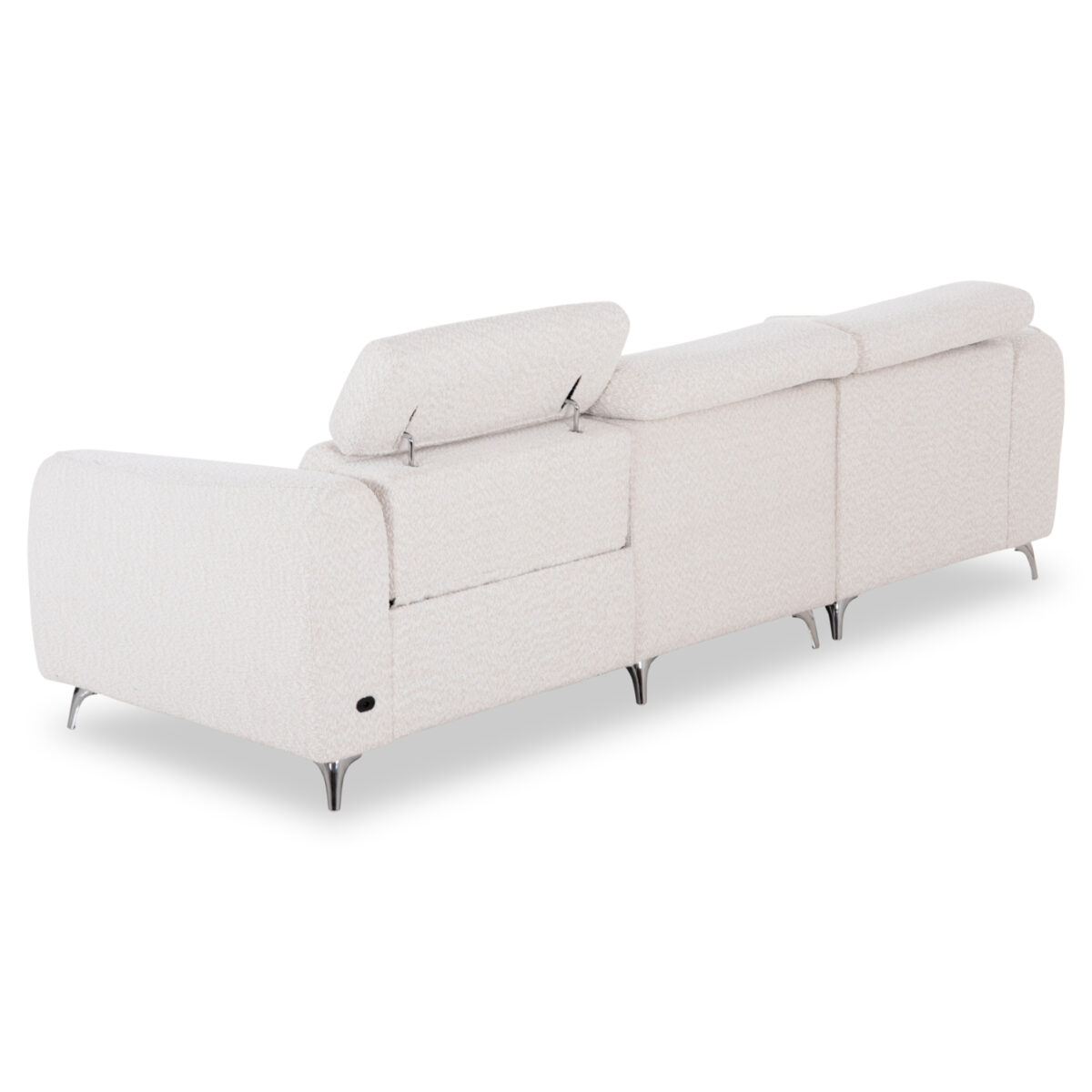 ΚΑΝΑΠΕΣ ΑΡΙΣΤΕΡΗ ΓΩΝΙΑ 3Θ ΜΕ RECLINE VALENTE HM3317.02L ΜΠΕΖ ΥΦΑΣΜΑ 275x160x104Yεκ - Image 5