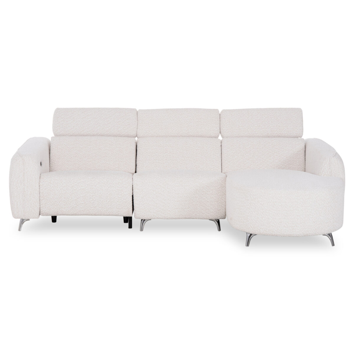 ΚΑΝΑΠΕΣ ΔΕΞΙΑ ΓΩΝΙΑ 3Θ ΜΕ RECLINE VALENTE HM3317.02R ΜΠΕΖ ΥΦΑΣΜΑ 275x160x104Yεκ - Image 3