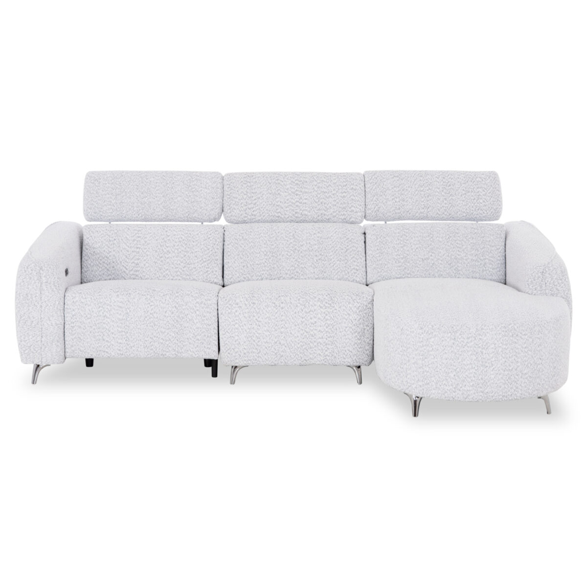 ΚΑΝΑΠΕΣ ΔΕΞΙΑ ΓΩΝΙΑ 3Θ ΜΕ RECLINE VALENTE HM3317.01R ΑΝΟΙΧΤΟ ΓΚΡΙ ΥΦΑΣΜΑ 275x160x104Yεκ - Image 3