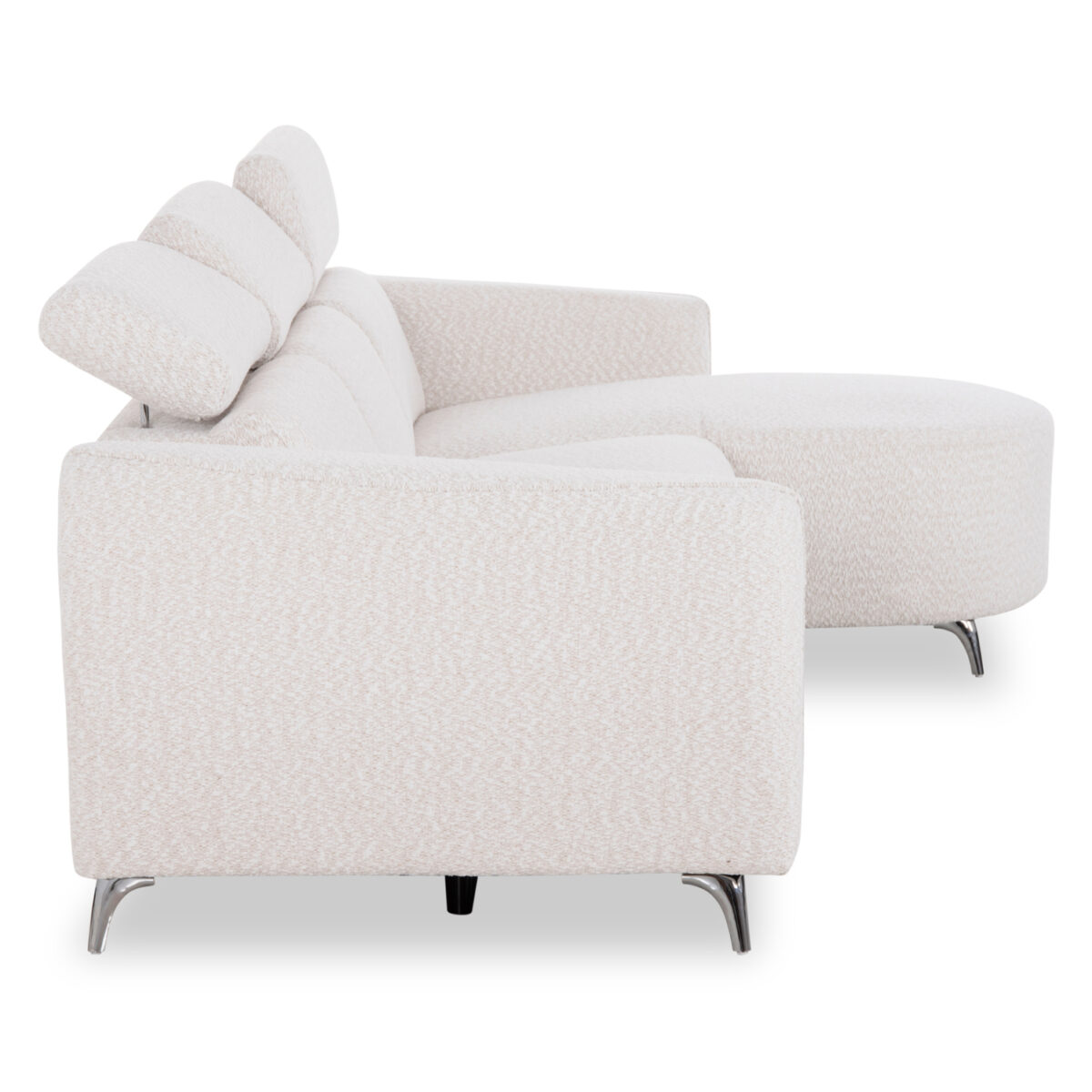 ΚΑΝΑΠΕΣ ΔΕΞΙΑ ΓΩΝΙΑ 3Θ ΜΕ RECLINE VALENTE HM3317.02R ΜΠΕΖ ΥΦΑΣΜΑ 275x160x104Yεκ - Image 4