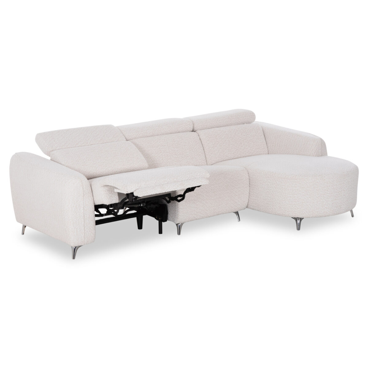 ΚΑΝΑΠΕΣ ΔΕΞΙΑ ΓΩΝΙΑ 3Θ ΜΕ RECLINE VALENTE HM3317.02R ΜΠΕΖ ΥΦΑΣΜΑ 275x160x104Yεκ - Image 7