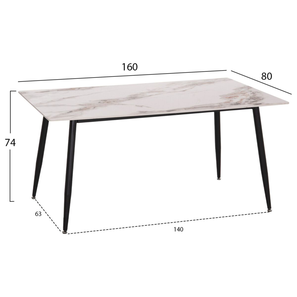 ΣΕΤ ΤΡΑΠΕΖΑΡΙΑΣ 5ΤΜΧ DRENNY HM10952.03 ΚΕΡΑΜΙΚΟ TOP--ΥΦΑΣΜΑ TAUPE & ΜΕΤΑΛ.ΠΟΔΙΑ - Image 2