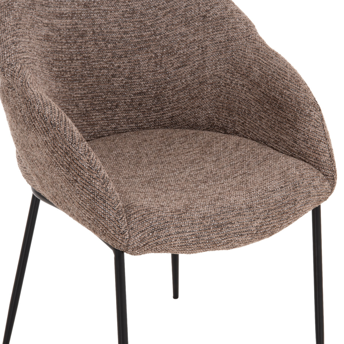ΣΕΤ ΤΡΑΠΕΖΑΡΙΑΣ 7ΤΜΧ MANDY HM10957.03 MDF TOP--ΥΦΑΣΜΑ TAUPE & ΜΕΤΑΛ.ΠΟΔΙΑ - Image 6