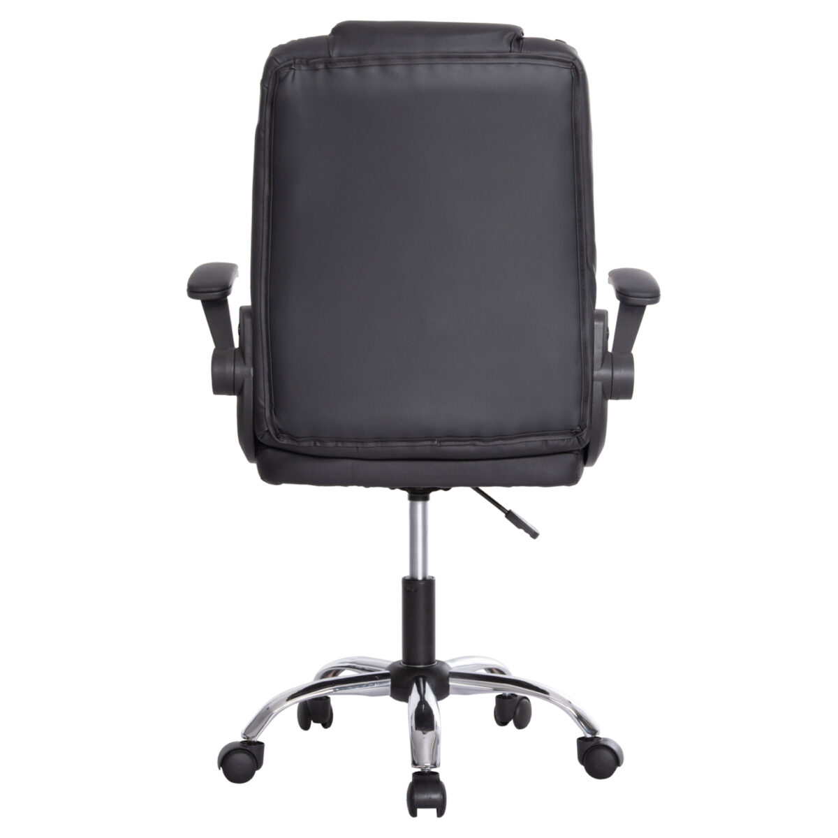 ΚΑΡΕΚΛΑ ΓΡΑΦΕΙΟΥ CANAN HM1201 ΜΑΥΡO PVC-ΒΑΣΗ ΧΡΩΜΙΟΥ 66x61x105Υεκ. - Image 6