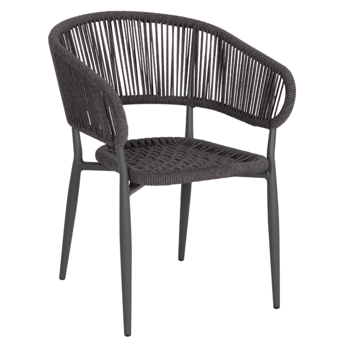 ΠΟΛΥΘΡΟΝΑ ΑΛΟΥΜΙΝΙΟΥ EULO HM5783.21 ΓΚΡΙ-ΤWISTED RATTAN ΓΚΡΙ 57x63x77Υεκ.