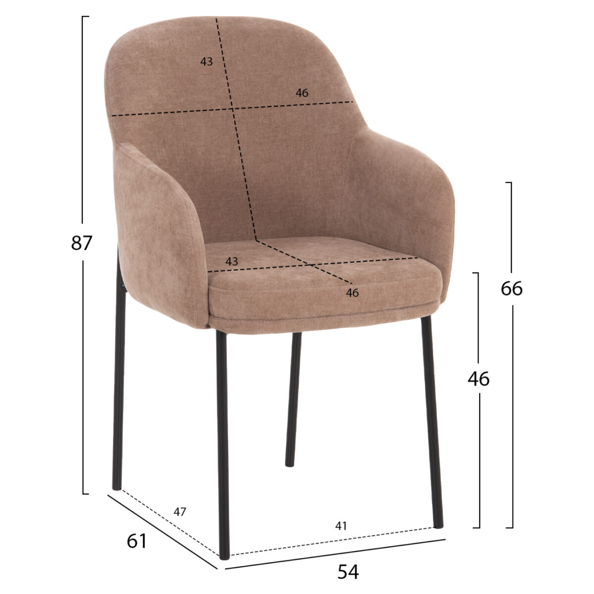 ΣΕΤ ΤΡΑΠΕΖΑΡΙΑΣ 5ΤΜΧ ΕΠΕΚΤΕΙΝΟΜΕΝΟ VERLO HM12106.03 MDF--ΥΦΑΣΜΑ TAUPE - Image 3