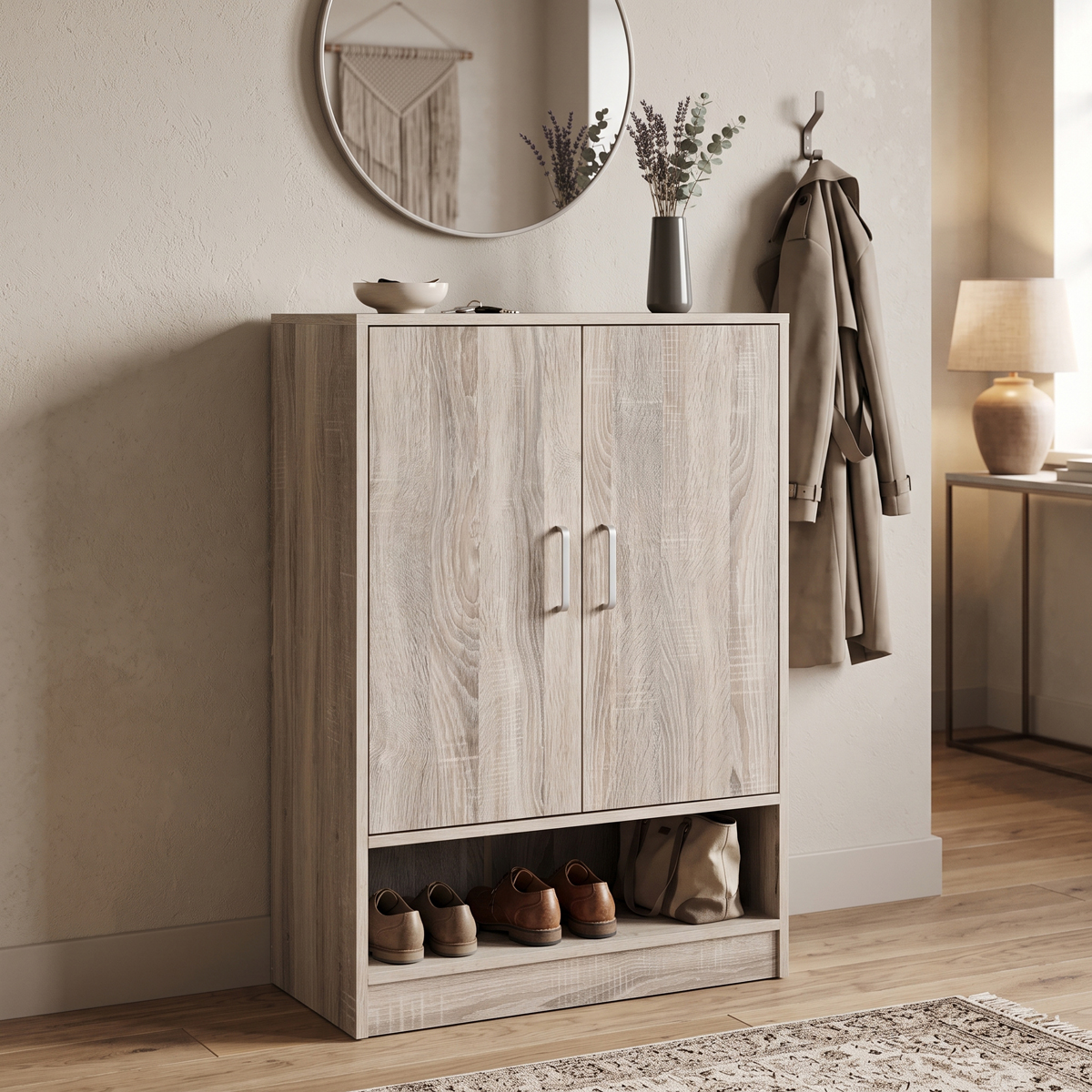 Παπουτσοθήκη Ντουλάπι Lemba  sonoma 80x33x120εκ