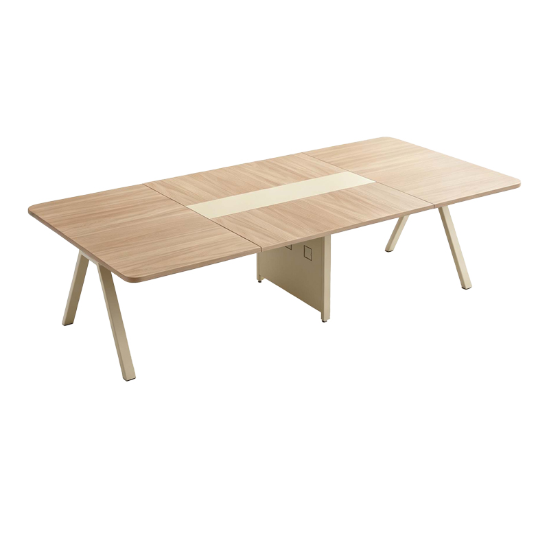 Τραπέζι συνεδριάσεων Azari  σε oak-μπεζ απόχρωση 240x120x75εκ