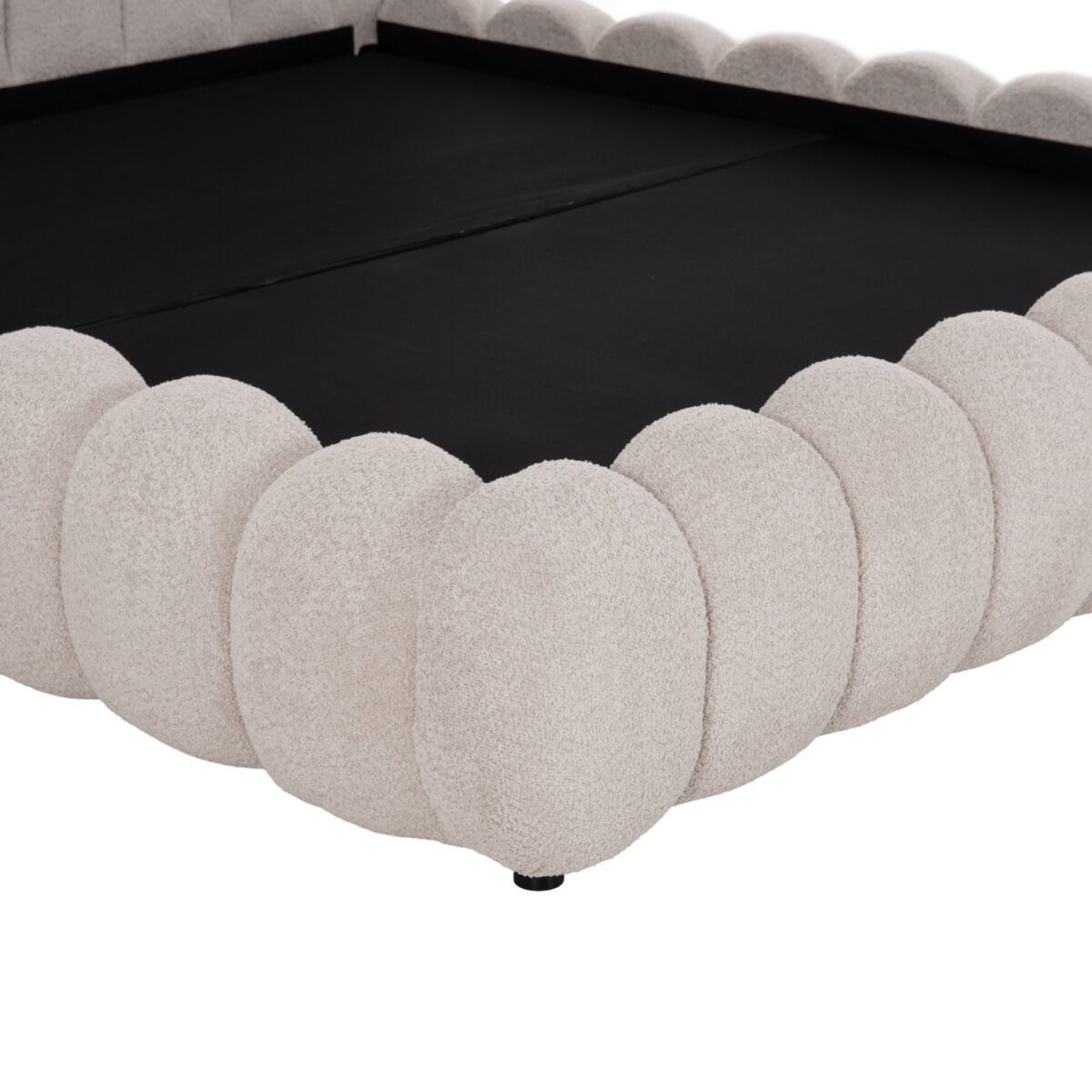 ΚΡΕΒΑΤΙ ΥΠΕΡΔΙΠΛΟ BUBBLE SM758.03 ΜΠΕΖ CHENILLE ΥΦΑΣΜΑ ΓΙΑ ΣΤΡΩΜΑ 180x200εκ - Image 8