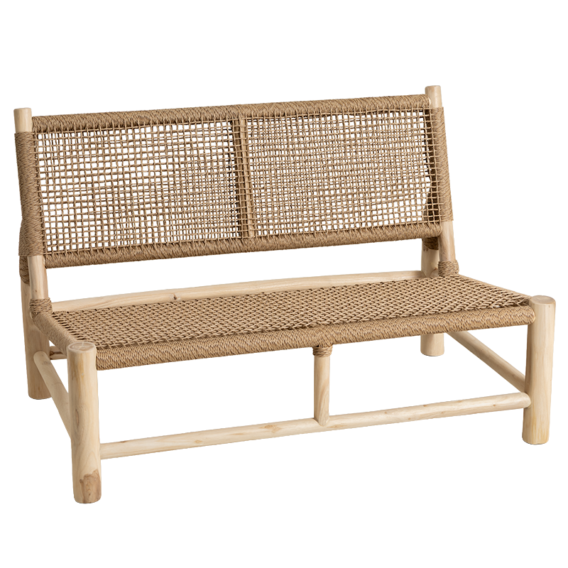 Διθέσιος Καναπές Barcelona Ξύλο Teak