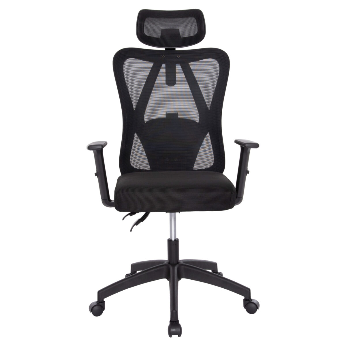 ΚΑΡΕΚΛΑ ΓΡΑΦΕΙΟΥ MEXER HM1195.01 ΜΑΥΡΟ MESH-PP ΒΑΣΗ 68x70x136Υεκ. - Image 3