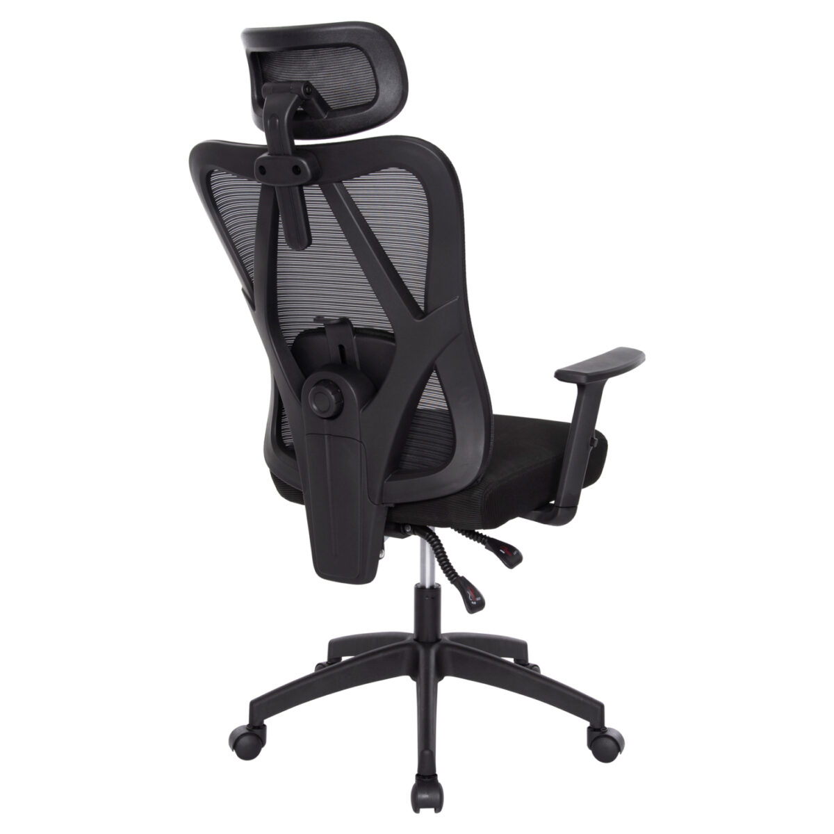ΚΑΡΕΚΛΑ ΓΡΑΦΕΙΟΥ MEXER HM1195.01 ΜΑΥΡΟ MESH-PP ΒΑΣΗ 68x70x136Υεκ. - Image 5