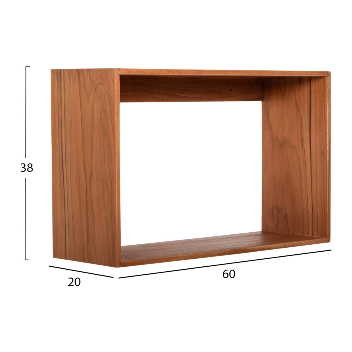 ΡΑΦΙΕΡΑ CHENGIS HM9830 3ΤΜΧ ΞΥΛΟ TEAK ΣΕ ΦΥΣΙΚΟ ΧΡΩΜΑ 60x20x38Υεκ - Image 2