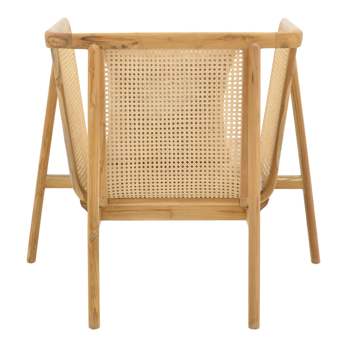 Πολυθρόνα Jenta  teak ξύλο με rattan σε φυσική απόχρωση και μπεζ μαξιλάρι 72x67x92εκ - Image 5