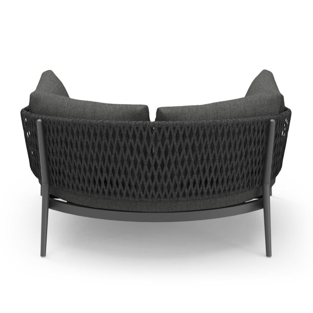 DAYBED 2ΘΕΣΙΟ ΣΕΙΡΑ CAMELLIA HM6217.01 ΣΚΟΥΡΟ ΓΚΡΙ ΑΛΟΥΜΙΝΙΟ-P.E.ΣΧΟΙΝΙ-OLEFIN 164x144x70Υεκ. - Image 7