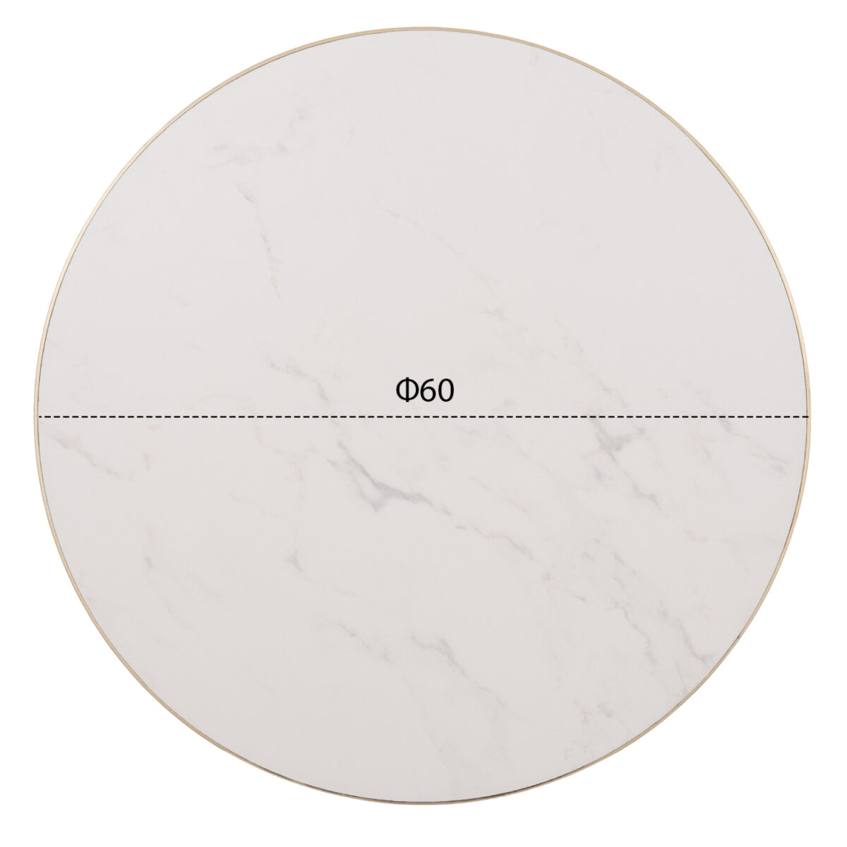 ΕΠΙΦΑΝΕΙΑ ΤΡΑΠΕΖΙΟΥ SINTERED STONE HM6652.12 ΜΕ ΠΛΑΙΣΙΟ ALU ΧΡΥΣΟ Φ60εκ. - Image 2