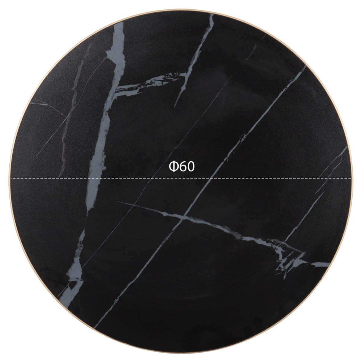 ΕΠΙΦΑΝΕΙΑ ΤΡΑΠΕΖΙΟΥ SINTERED STONE HM6652.13 ΜΕ ΠΛΑΙΣΙΟ ALU ΧΡΥΣΟ Φ60εκ. - Image 2