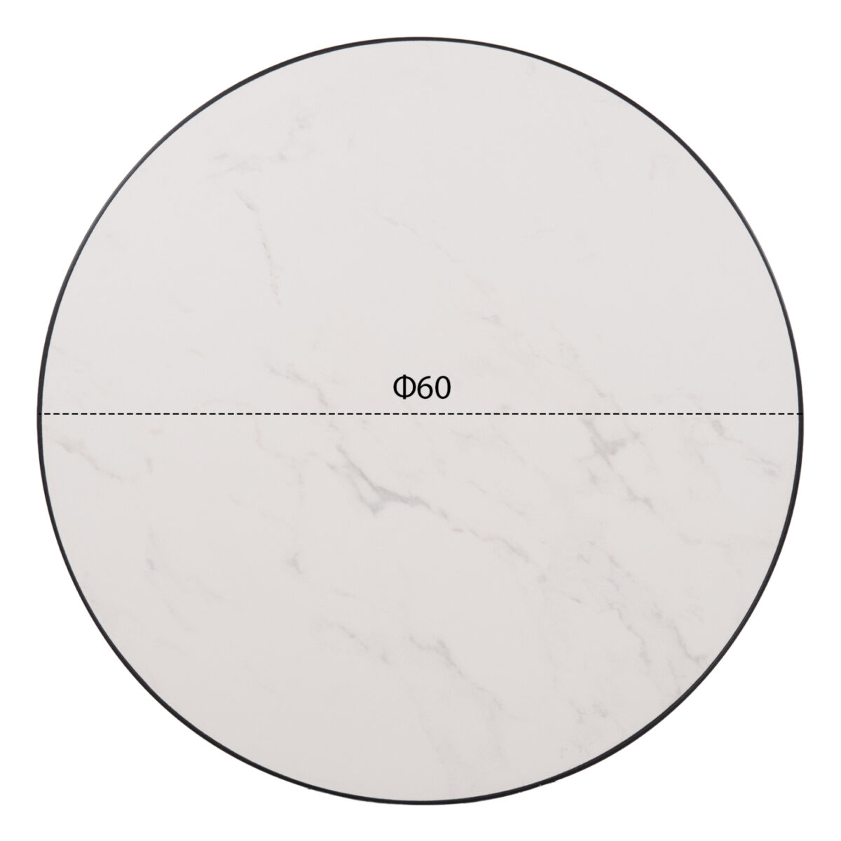 ΕΠΙΦΑΝΕΙΑ ΤΡΑΠΕΖΙΟΥ SINTERED STONE HM6652.02 ΜΕ ΠΛΑΙΣΙΟ ALU ΜΑΥΡΟ Φ60εκ. - Image 2
