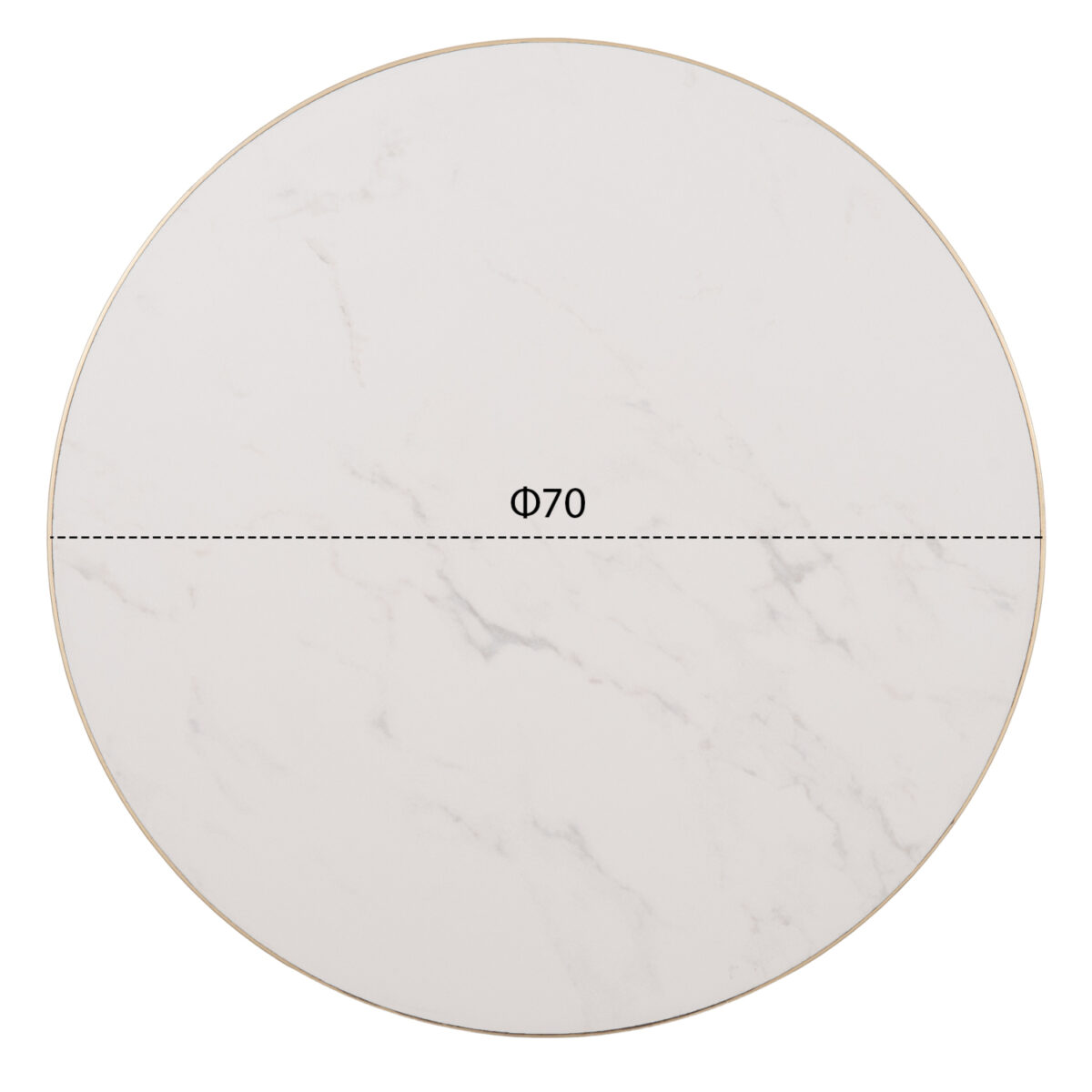 ΕΠΙΦΑΝΕΙΑ ΤΡΑΠΕΖΙΟΥ SINTERED STONE HM6653.12 ΜΕ ΠΛΑΙΣΙΟ ALU ΧΡΥΣΟ Φ70εκ. - Image 2