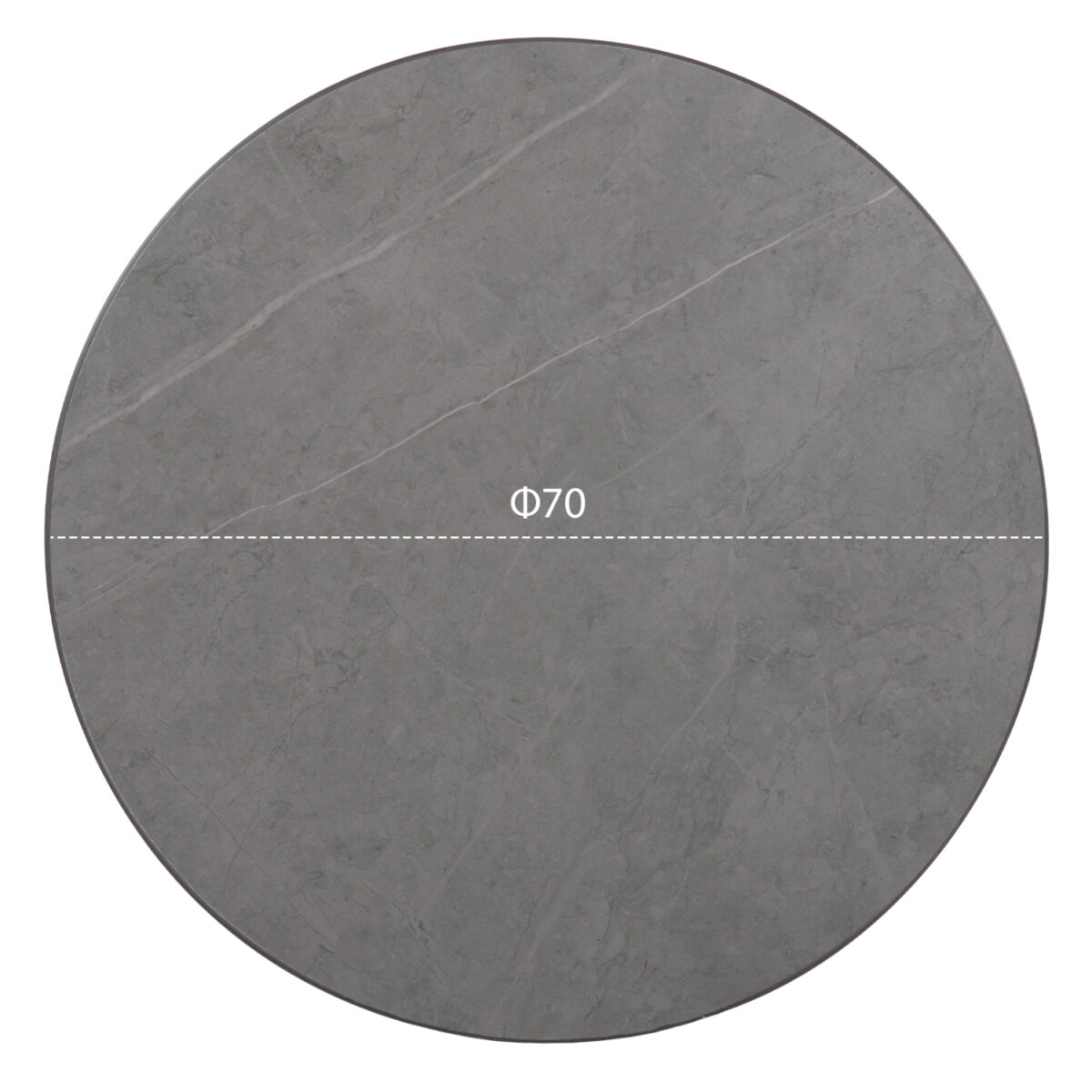 ΕΠΙΦΑΝΕΙΑ ΤΡΑΠΕΖΙΟΥ SINTERED STONE HM6653.05 ΜΕ ΠΛΑΙΣΙΟ ALU ΓΚΡΙ Φ70εκ. - Image 2