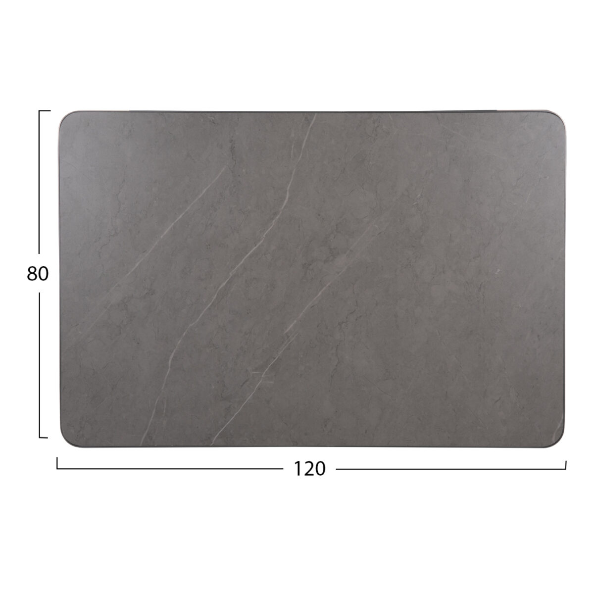 ΕΠΙΦΑΝΕΙΑ ΤΡΑΠΕΖΙΟΥ SINTERED STONE ΟΡΘΟΓΩΝΙΑ HM6656.05 ΠΛΑΙΣΙΟ ALU ΓΚΡΙ 120x80εκ. - Image 2