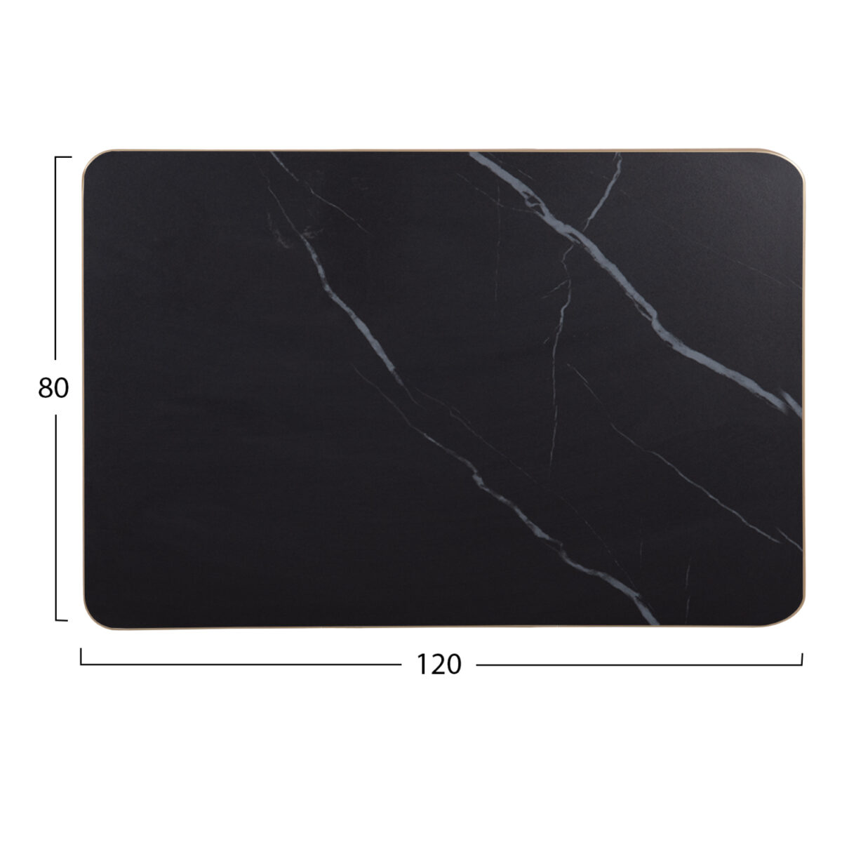 ΕΠΙΦΑΝΕΙΑ ΤΡΑΠΕΖΙΟΥ SINTERED STONE ΟΡΘΟΓΩΝΙΑ HM6656.13 ΠΛΑΙΣΙΟ ALU ΧΡΥΣΟ 120x80εκ. - Image 2