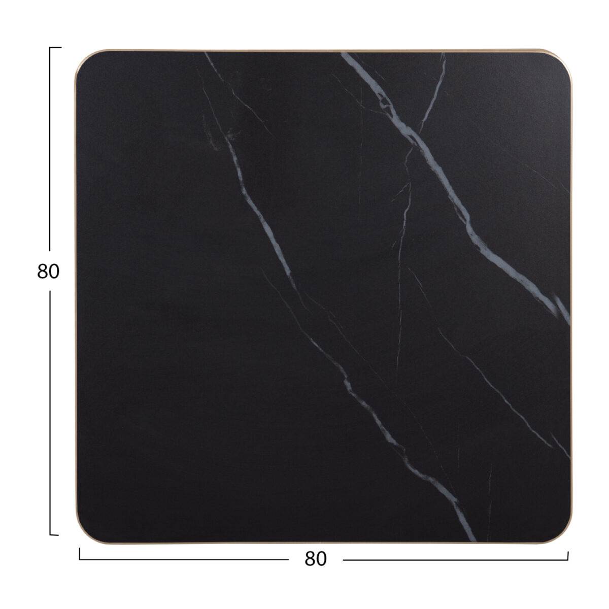 ΕΠΙΦΑΝΕΙΑ ΤΡΑΠΕΖΙΟΥ SINTERED STONE ΤΕΤΡΑΓΩΝΗ HM6655.13 ΠΛΑΙΣΙΟ ALU ΧΡΥΣΟ 80x80εκ. - Image 2