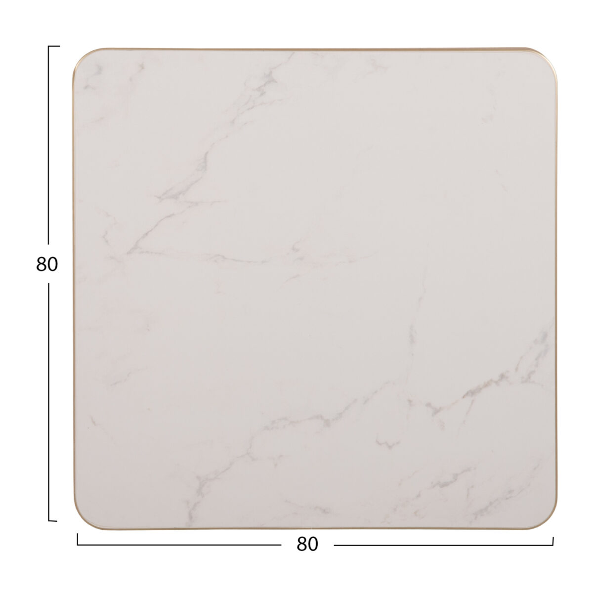 ΕΠΙΦΑΝΕΙΑ ΤΡΑΠΕΖΙΟΥ SINTERED STONE ΤΕΤΡΑΓΩΝΗ HM6655.12 ΠΛΑΙΣΙΟ ALU ΧΡΥΣΟ 80x80εκ. - Image 2