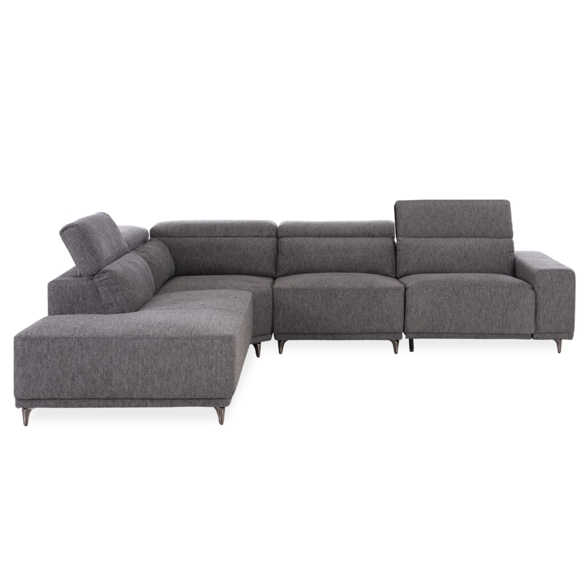 ΚΑΝΑΠΕΣ ΑΡΙΣΤΕΡΗ ΓΩΝΙΑ 5Θ ΜΕ RECLINE LUNARIS HM3316.01L ΓΚΡΙ ΥΦΑΣΜΑ 307x267x94Yεκ - Image 4