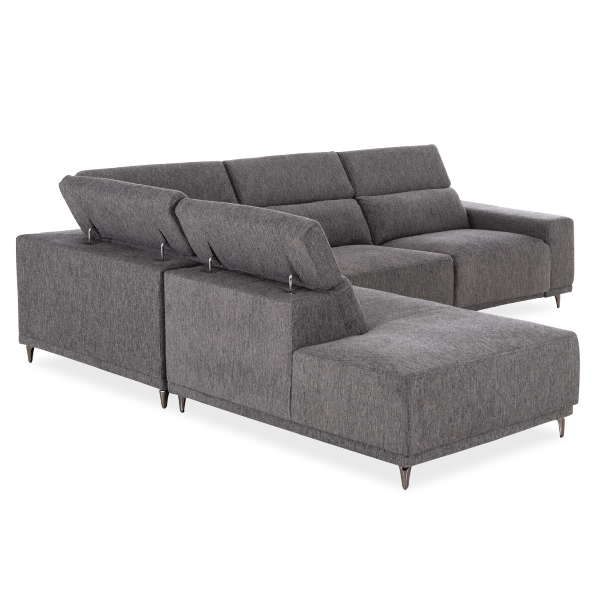 ΚΑΝΑΠΕΣ ΑΡΙΣΤΕΡΗ ΓΩΝΙΑ 5Θ ΜΕ RECLINE LUNARIS HM3316.01L ΓΚΡΙ ΥΦΑΣΜΑ 307x267x94Yεκ - Image 5