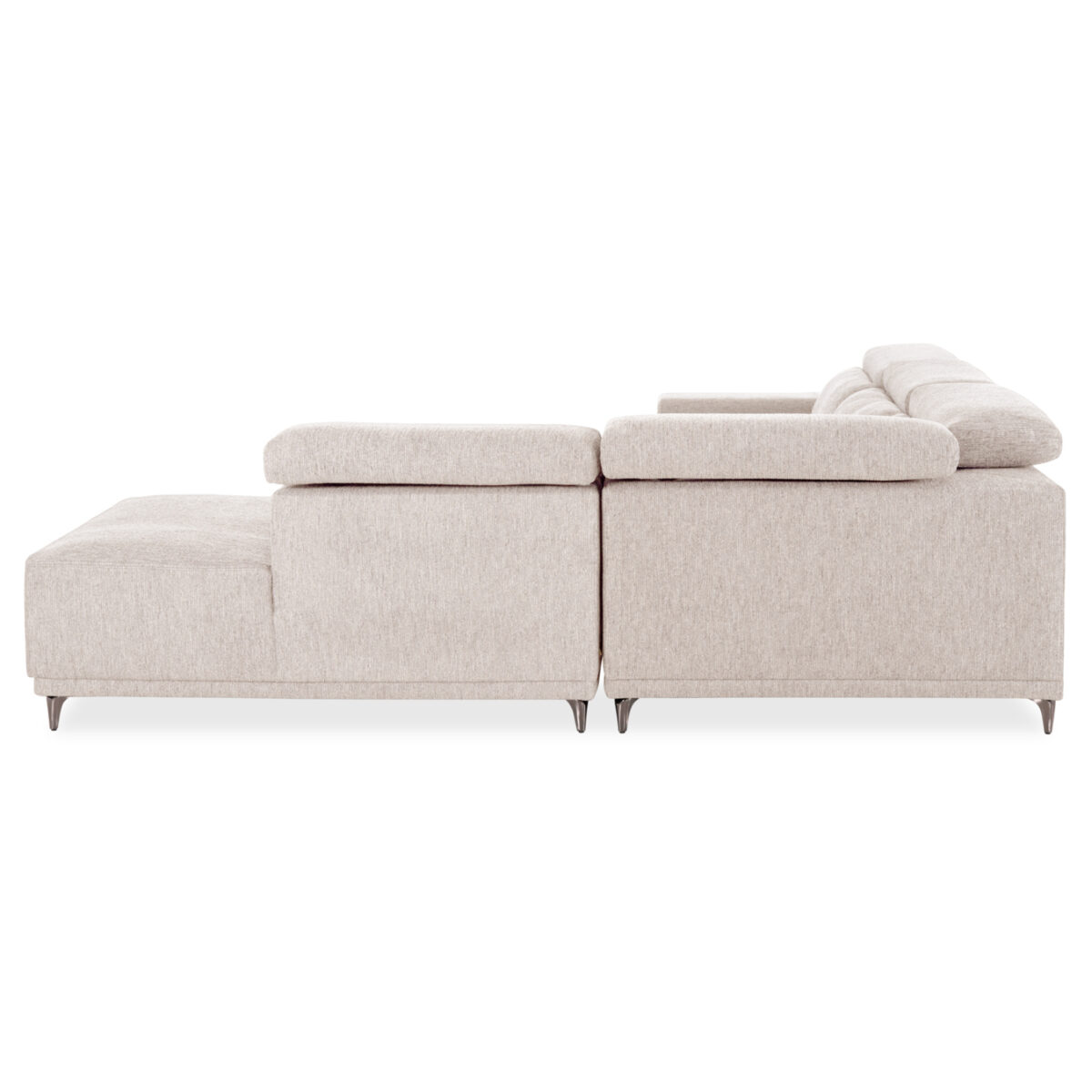 ΚΑΝΑΠΕΣ ΑΡΙΣΤΕΡΗ ΓΩΝΙΑ 5Θ ΜΕ RECLINE LUNARIS HM3316.02L ΕΚΡΟΥ ΥΦΑΣΜΑ 307x267x94Yεκ - Image 6