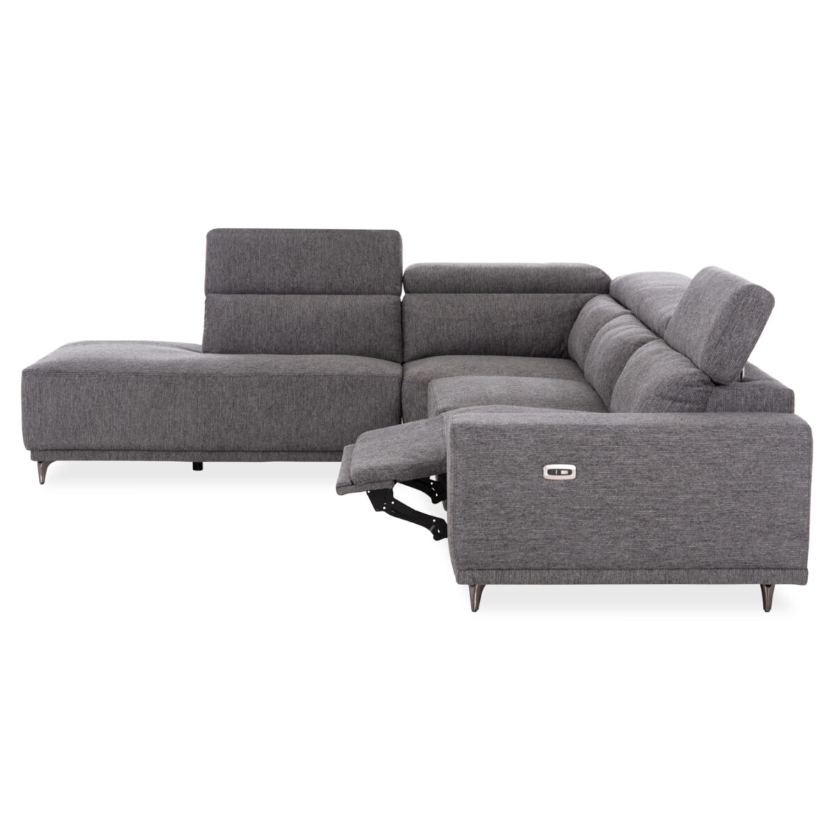 ΚΑΝΑΠΕΣ ΑΡΙΣΤΕΡΗ ΓΩΝΙΑ 5Θ ΜΕ RECLINE LUNARIS HM3316.01L ΓΚΡΙ ΥΦΑΣΜΑ 307x267x94Yεκ - Image 7